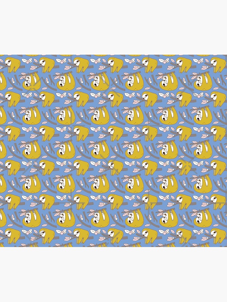 Sloth Pattern in Blue by Miri-Noristudio