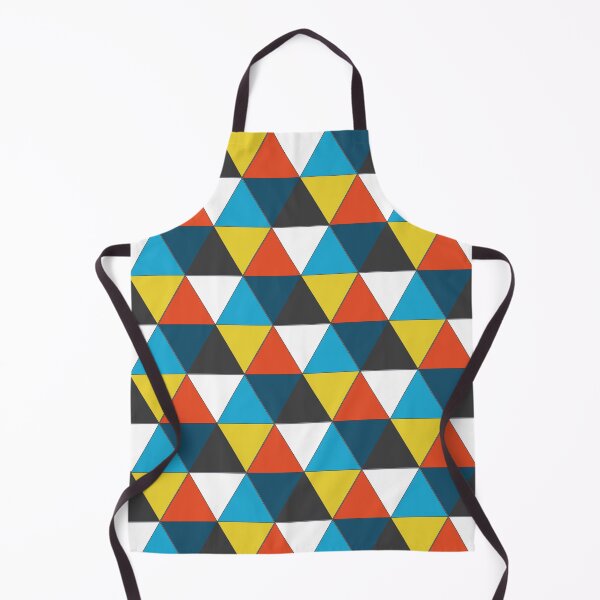 Item preview, Geometric Pattern Blue, Red, Yellow and White Triangles of Minimalist shapes Geometry Art designed and sold by tinypurpleland.