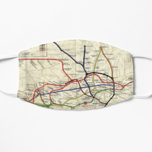 London Underground Map 1908 Mask