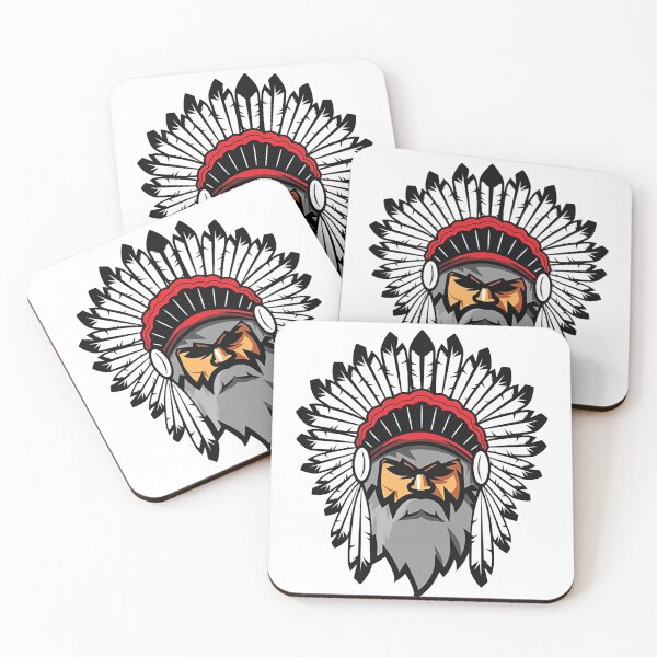 Item preview, Ilustración de jefe indio barbudo designed and sold by ozumdesigns.