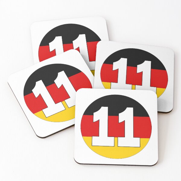 Item preview, Number 11 with Germany flag on the background designed and sold by AllShirts21.