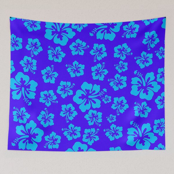 Item preview,  Aqua Blue Hibiscus Floral Pattern Hawaiian Tropical Print designed and sold by pcreations.