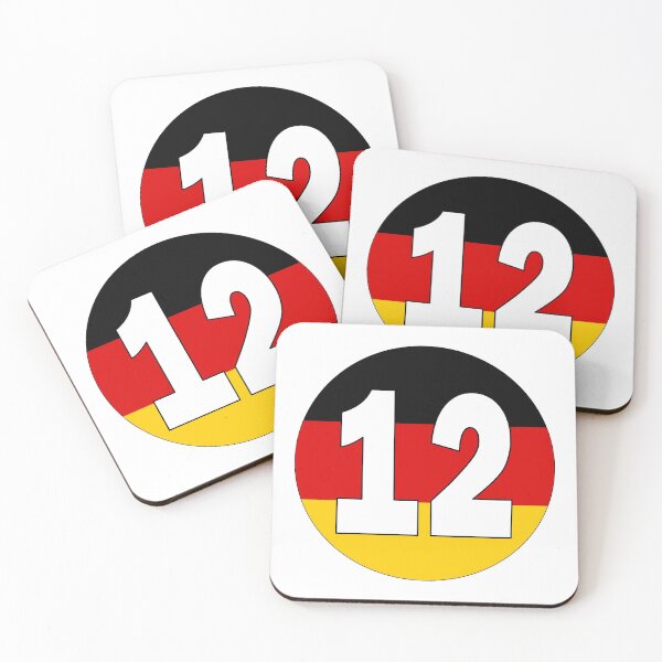 Item preview, Number 12 with Germany flag on the background designed and sold by AllShirts21.