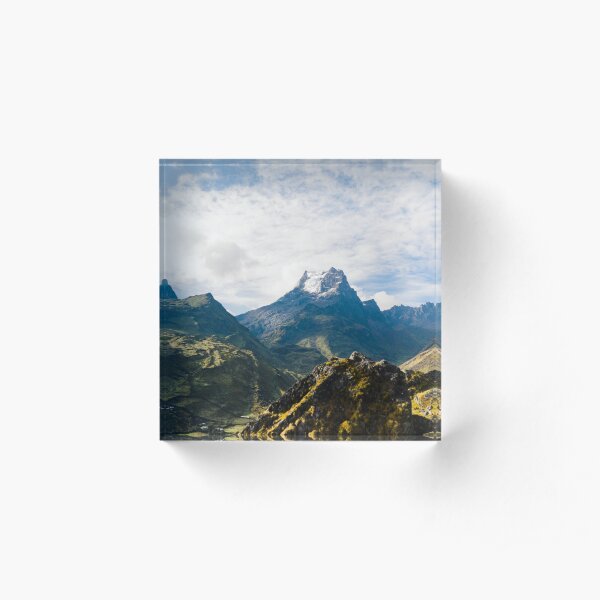 Peruvian Andean Mountains Acrylic Block