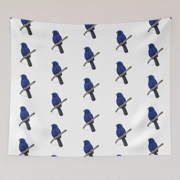 Item preview, Ultramarine Grosbeak bird designed and sold by julianamotzko.