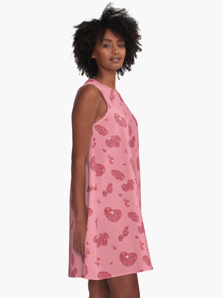 pink cow print dress