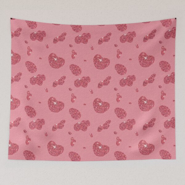 Item preview, Glitter Pink Cow Print Pattern | Glitter Strawberry Cow Print Pattern designed and sold by RoserinArt.