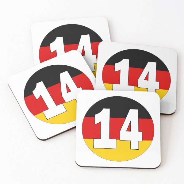 Item preview, Number 14 with Germany flag on the background designed and sold by AllShirts21.