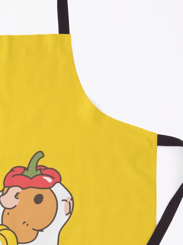Alternate view of Bell pepper, cherry tomatoes and Guinea pigs pattern Apron