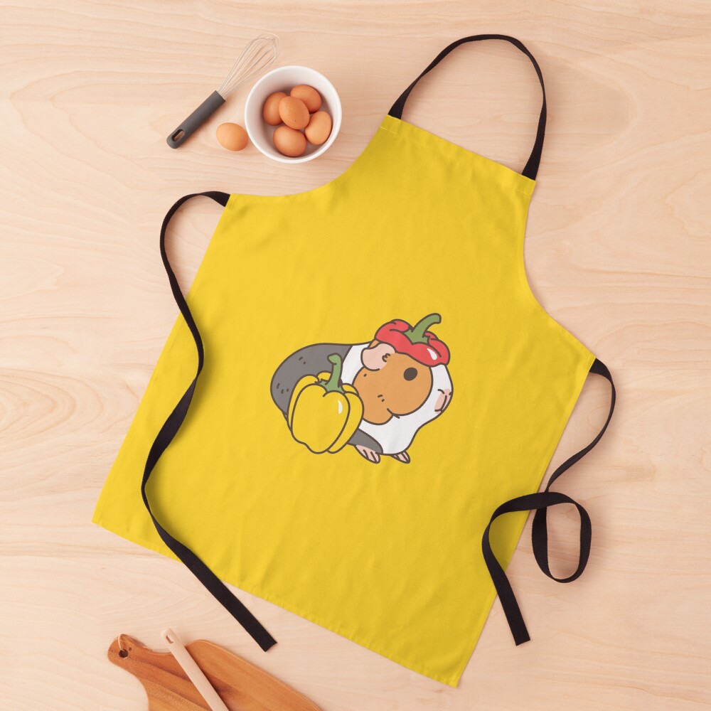 Bell pepper, cherry tomatoes and Guinea pigs pattern Apron