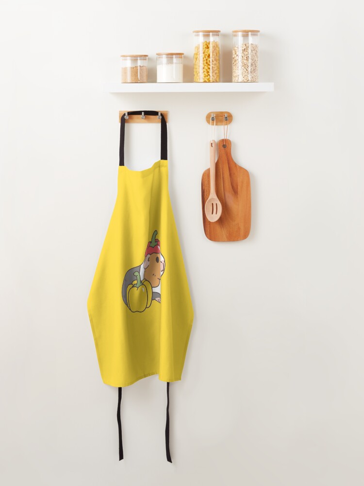 Alternate view of Bell pepper, cherry tomatoes and Guinea pigs pattern Apron