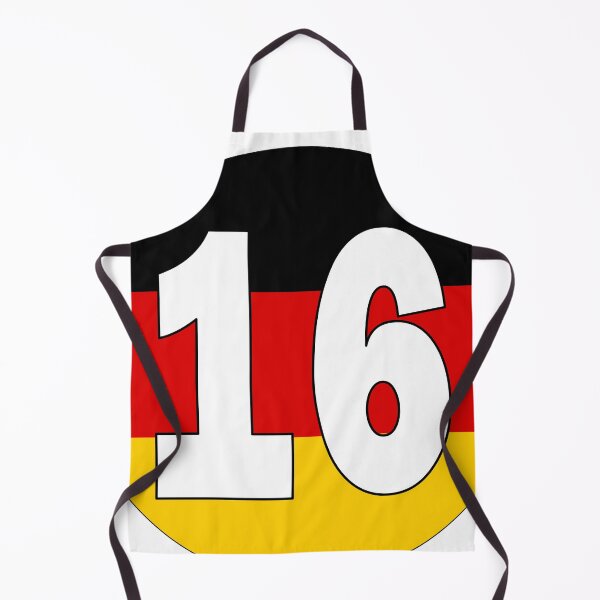 Item preview, Number 16 with Germany flag on the background designed and sold by AllShirts21.