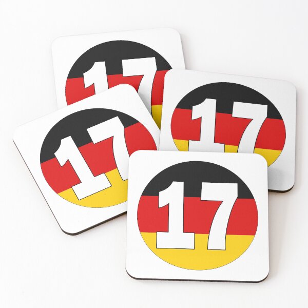 Item preview, Number 17 with Germany flag on the background designed and sold by AllShirts21.