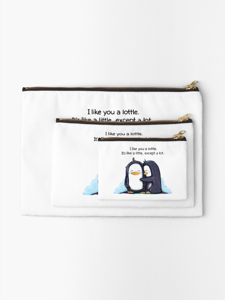 Alternate view of I Like You a Lottle Penguins Zipper Pouch