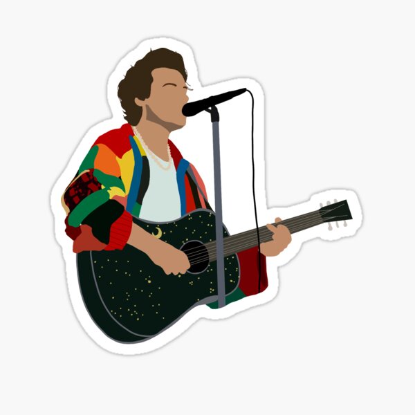 Harry Styles Patchwork Cardigan Sweater Sticker By Jackievickie Redbubble