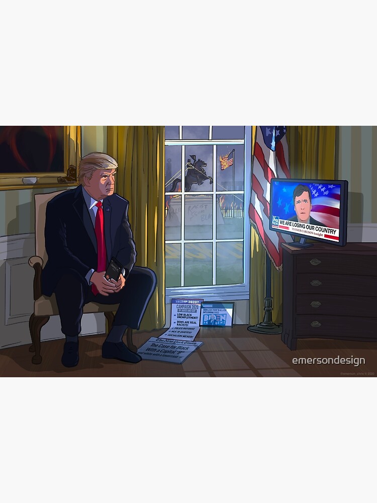 President Trump watching Tucker Carlson by emersondesign