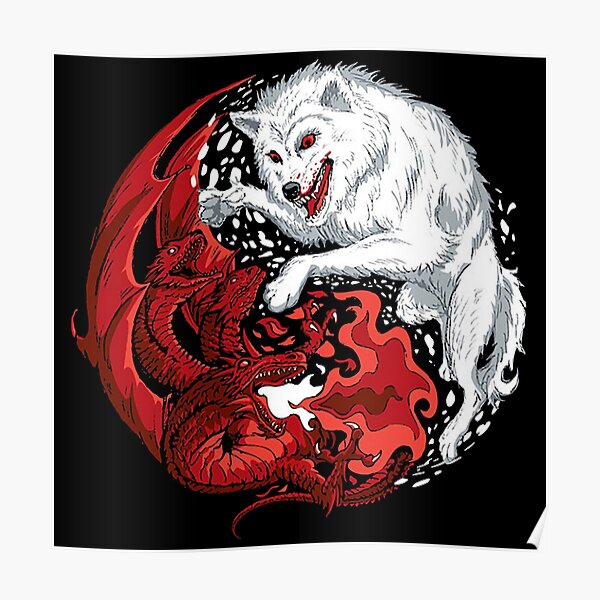 Dragon and Wolf Poster