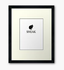 sneak black cat Framed Print