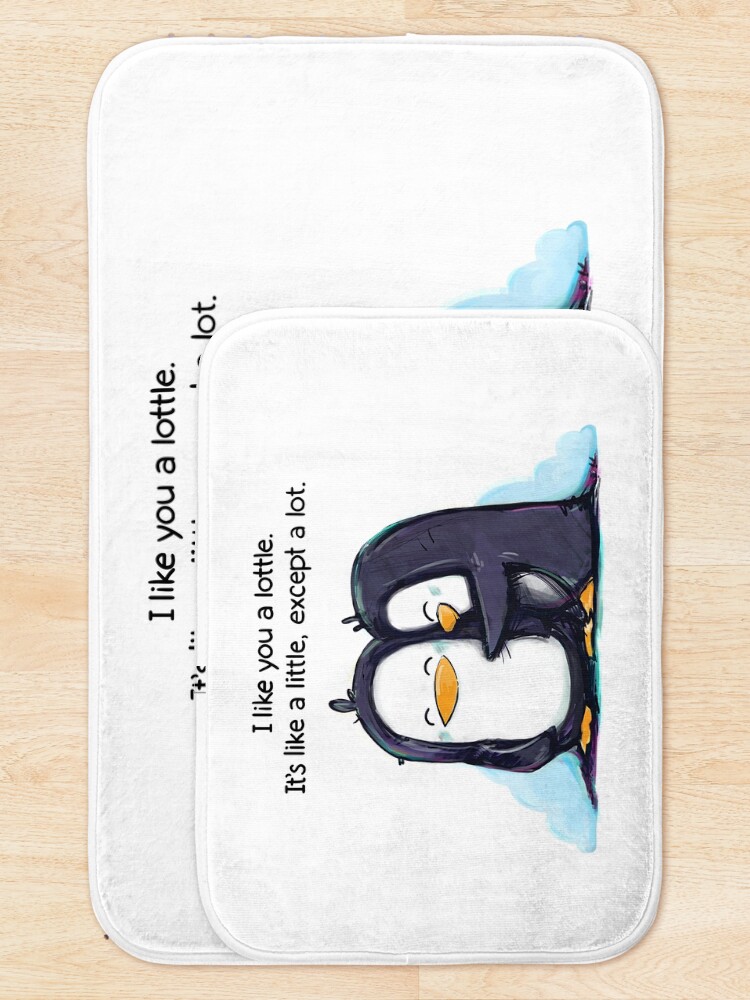Alternate view of I Like You a Lottle Penguins Bath Mat