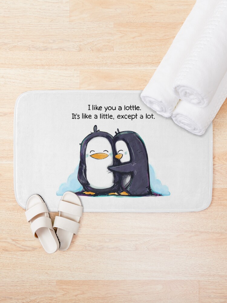 Alternate view of I Like You a Lottle Penguins Bath Mat