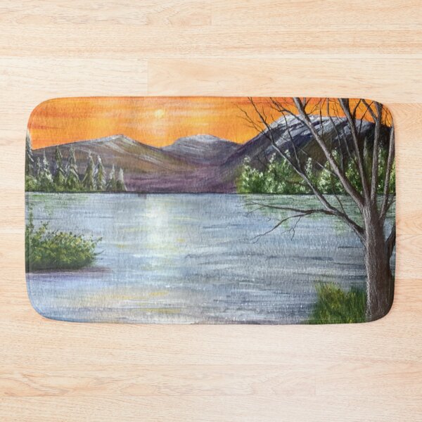 Item preview, Sunset over the lake designed and sold by Diane Hunter Art.