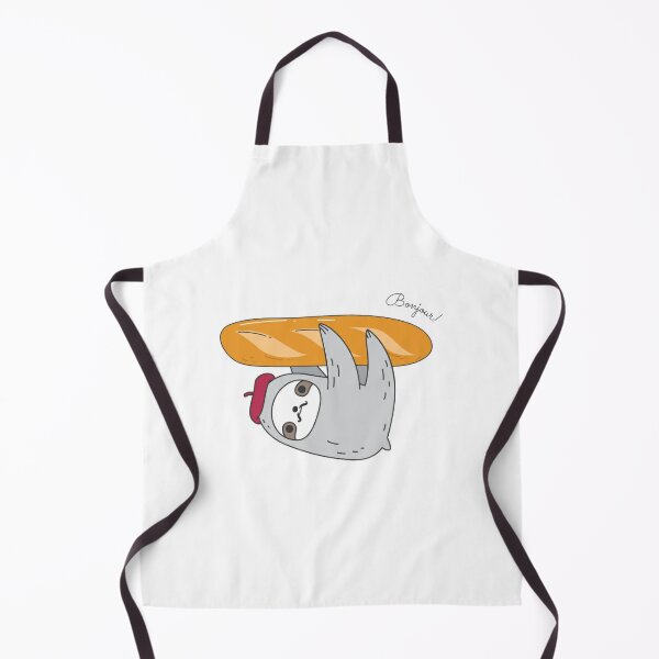 French sloth with baguette Apron