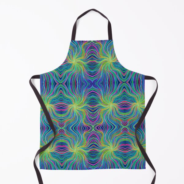 Abstract Cerebral Neural Network Colorfully Illustrated - Brain Power Apron