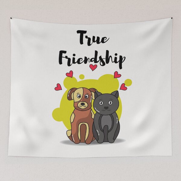Item preview, International friendship day Dog and cat friends designed and sold by OneTimeEngineer.