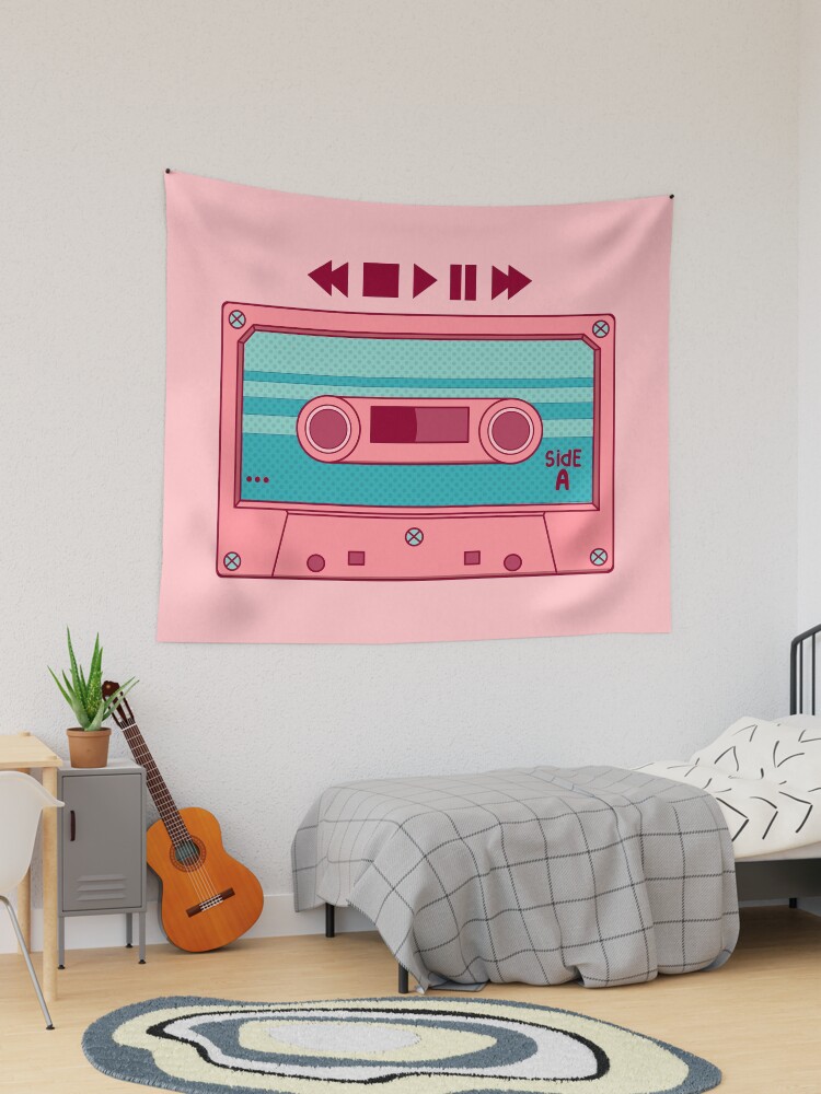 The cute pink retro mixtape 80s style Tapestry for Sale by AnGoArt Redbubble