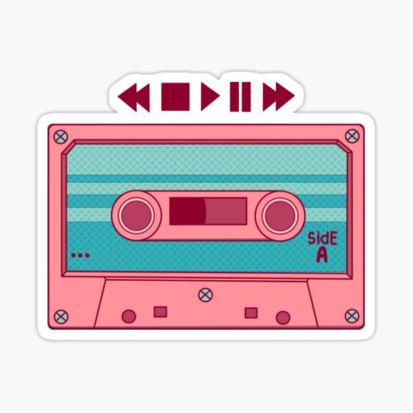Sticker Vieille Cassette Audio Musique — L'Atelier à Stickers