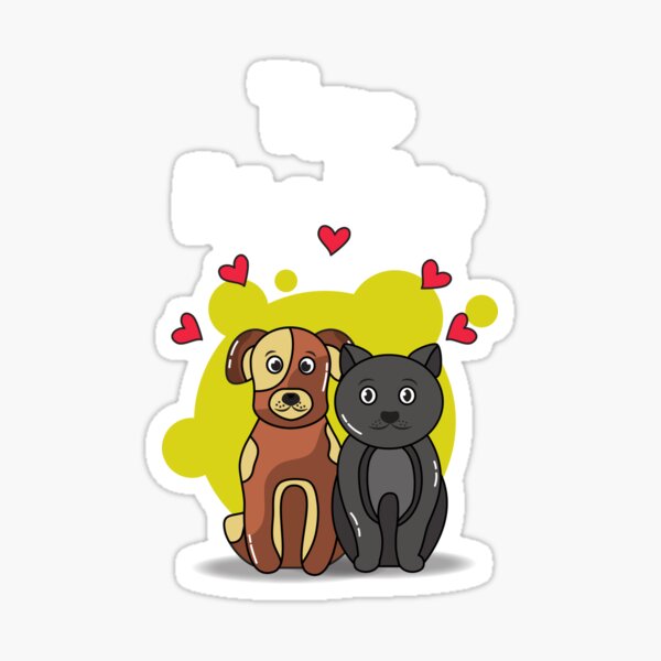 International friendship day Dog and cat friends International friendship day Dog and cat friends