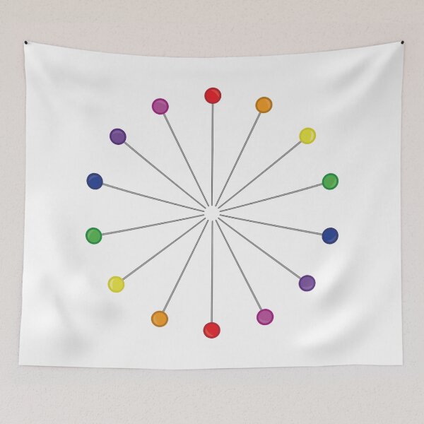 Item preview, Rainbow Sewing Pin Circle designed and sold by forfun-art.