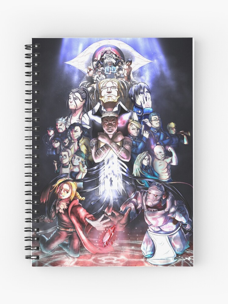 Fullmetal Alchemist Movie Poster Spiral Notebook By Arcanekeyblade5 Redbubble