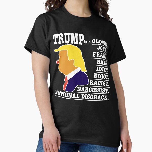 Vista previa del artículo con la obra «Payaso divertido anti-Trump», diseñado y vendido por Kevinartt.