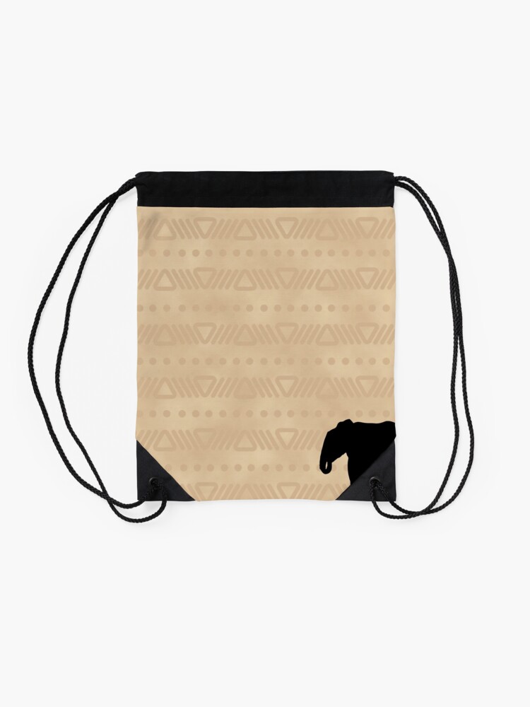 Alternate view of African Safari Elephant Drawstring Bag