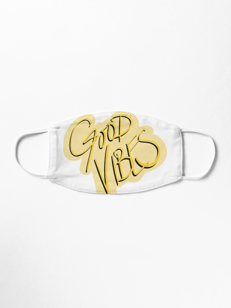 Download Good Vibes Yellow Mask By Heidieliza Redbubble PSD Mockup Templates