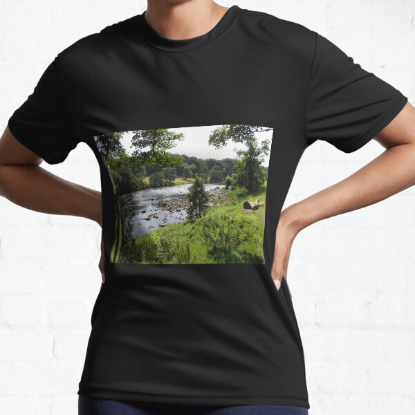 Merch #92 -- Stream Between Trees - Shot 2 (Hadrian's Wall) Active T-Shirt