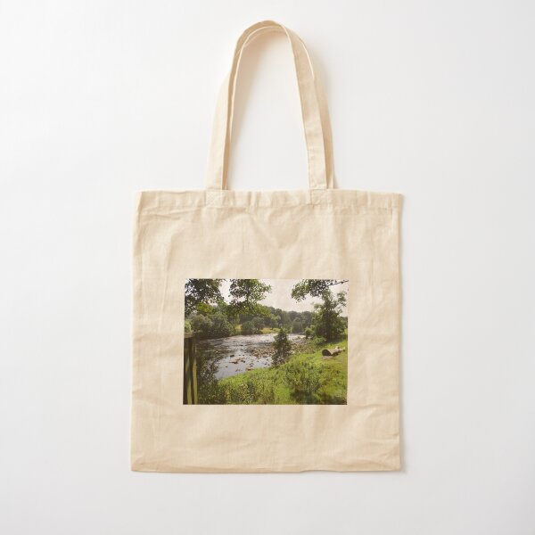 Merch #92 -- Stream Between Trees - Shot 2 (Hadrian's Wall) Cotton Tote Bag