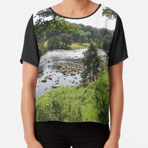 Merch #92 -- Stream Between Trees - Shot 2 (Hadrian's Wall) Chiffon Top
