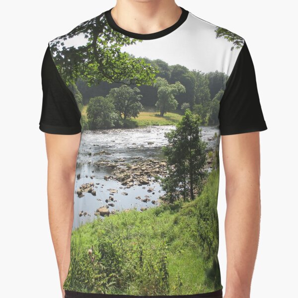 Merch #92 -- Stream Between Trees - Shot 2 (Hadrian's Wall) Graphic T-Shirt