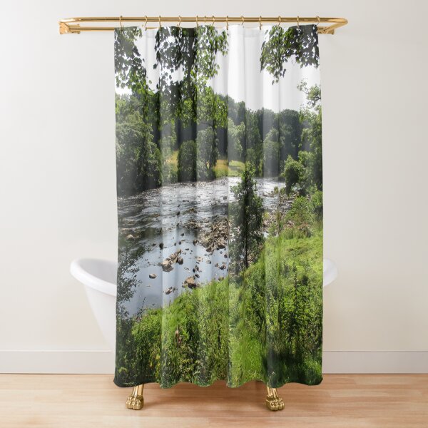 Merch #92 -- Stream Between Trees - Shot 2 (Hadrian's Wall) Shower Curtain