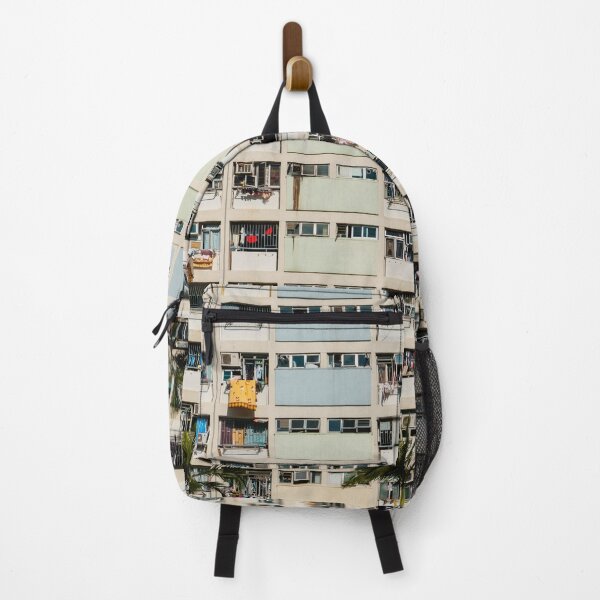 Item preview, Colorful building Facade in Hong Kong - pastel building - Basketball court, Hongkong designed and sold by ohaniki.