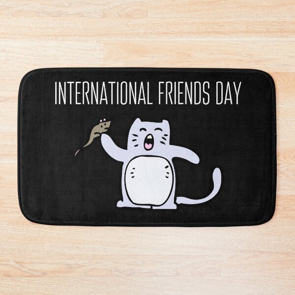 Item preview, International Friendship day quote funny Cat and mouse designed and sold by OneTimeEngineer.