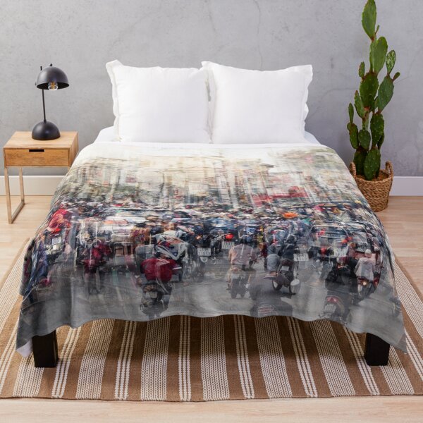 Item preview, Saigon, abstract city life and traffic concept - crowded streets double exposure designed and sold by ohaniki.