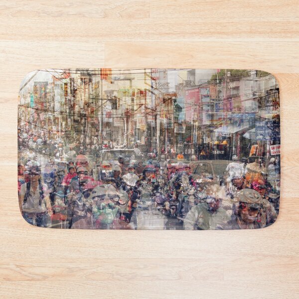 Item preview, Saigon 2 , abstract city life and traffic concept -   crowded streets double exposure  designed and sold by ohaniki.