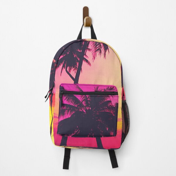 Item preview, Pink Tropical Sunset Behind Palm Trees designed and sold by JollyKRogers.