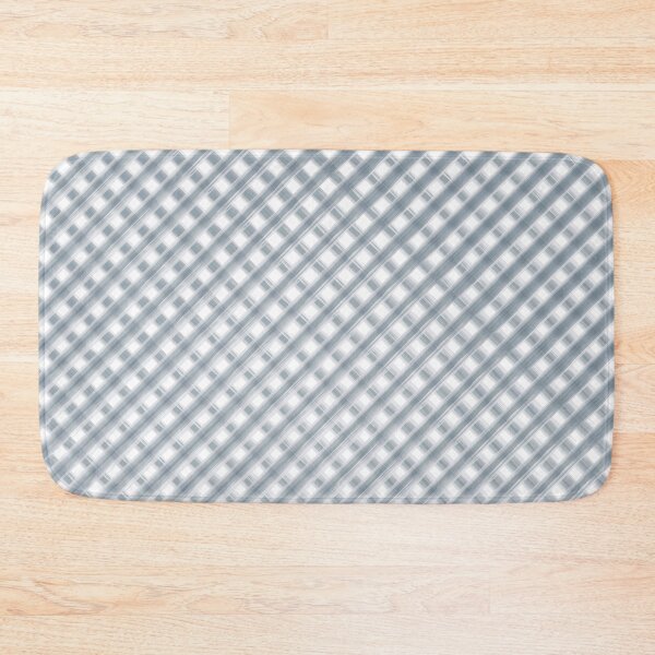 Item preview, Silver Grey Watercolor Checkered Striped designed and sold by ArtHanbal.
