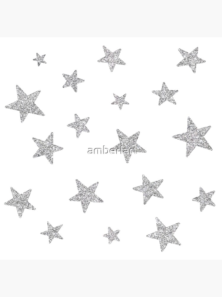 "Silver Glitter Sticker pack" Poster by amberlart Redbubble
