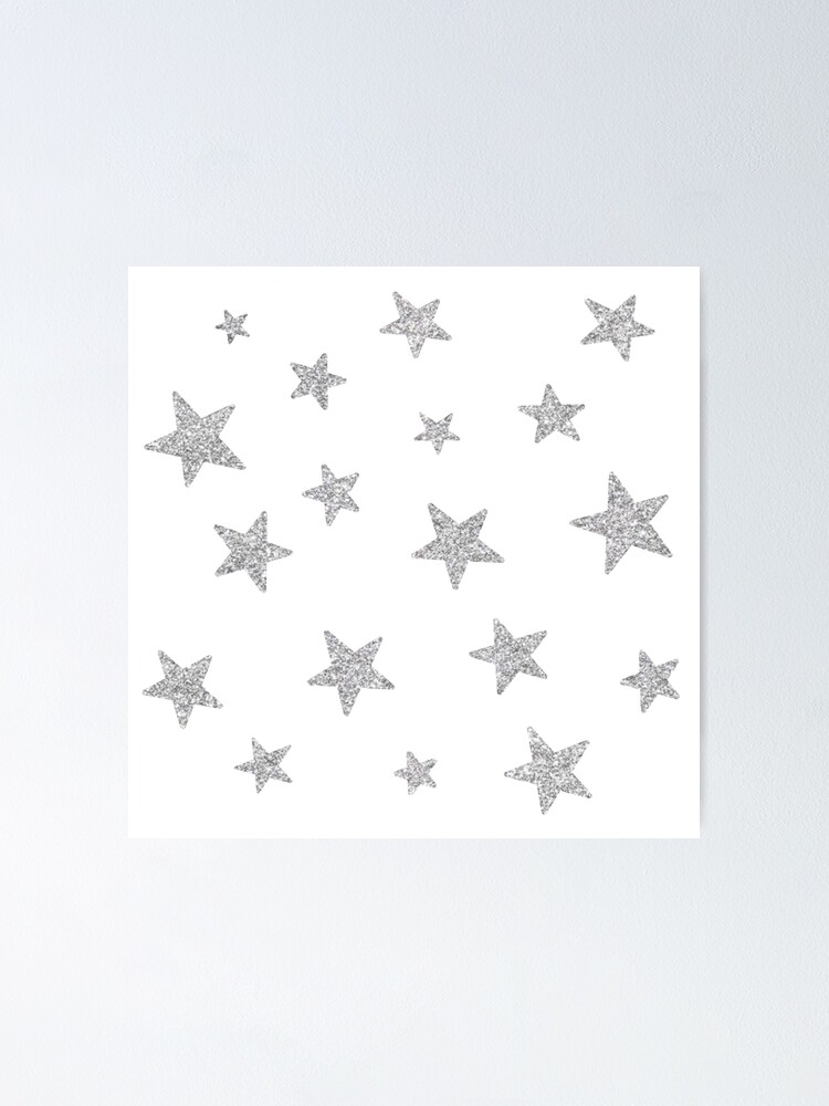 "Silver Glitter Sticker pack" Poster by amberlart Redbubble