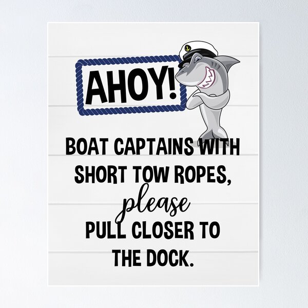 Item preview, Ahoy Boat Captains With Short Tow Ropes designed and sold by WildHoneyDesign.